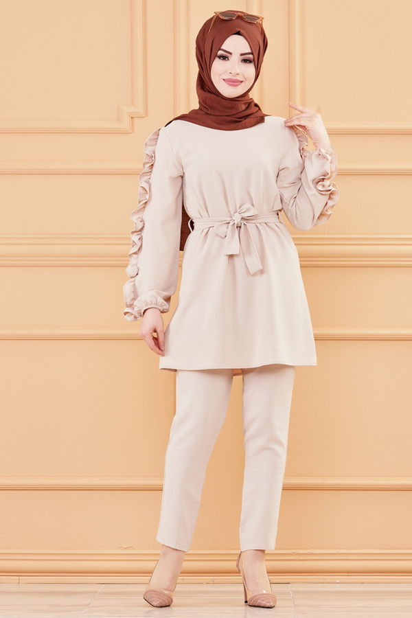 TUNIK PANTOLON Bej - 20003 BEJ