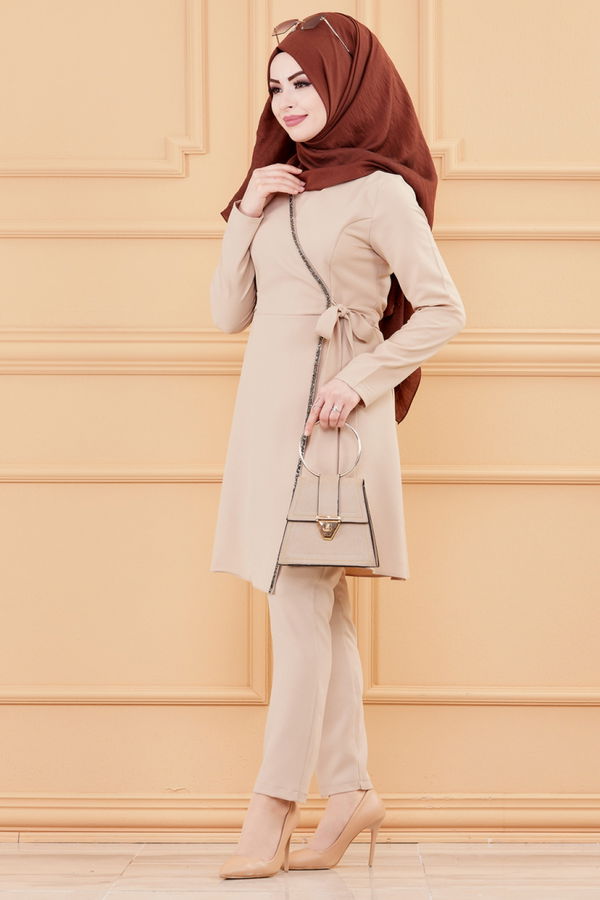 TUNIK PANTOLON Bej - 20028 BEJ