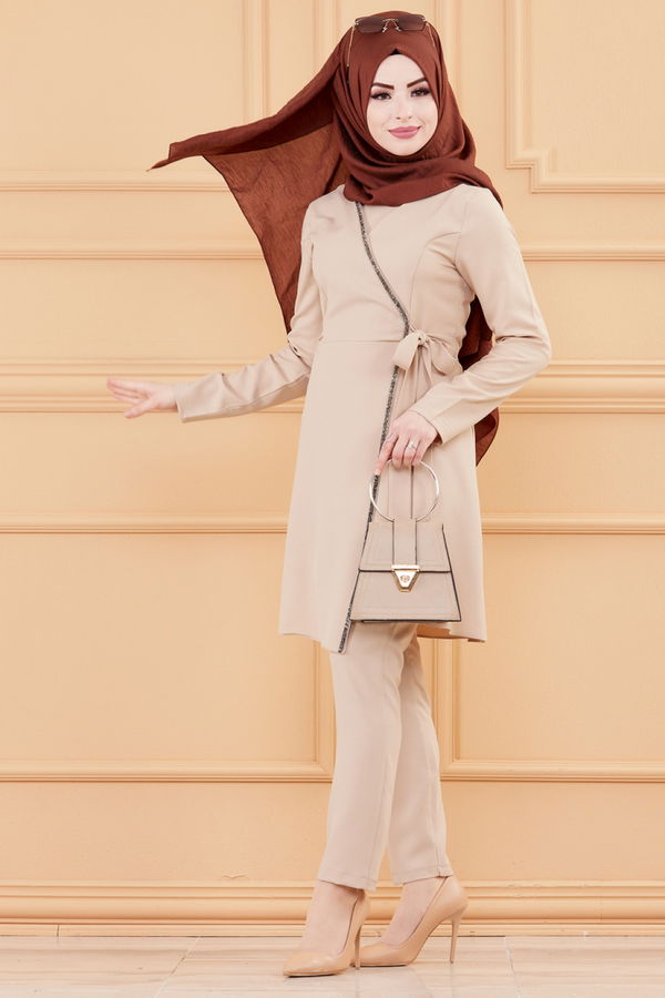 TUNIK PANTOLON Bej - 20028 BEJ