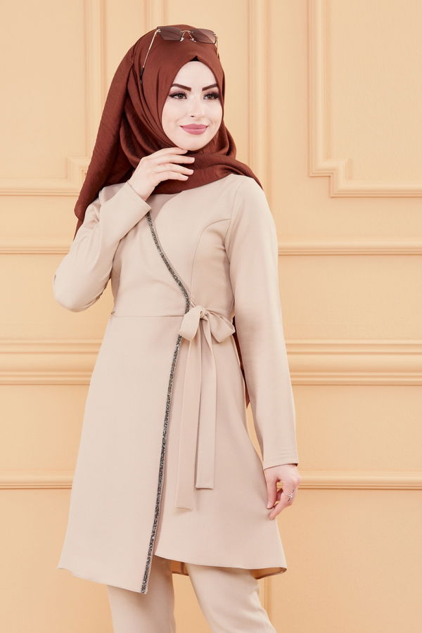 TUNIK PANTOLON Bej - 20028 BEJ
