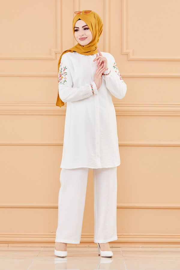 TUNIK PANTOLON Beyaz - 3542