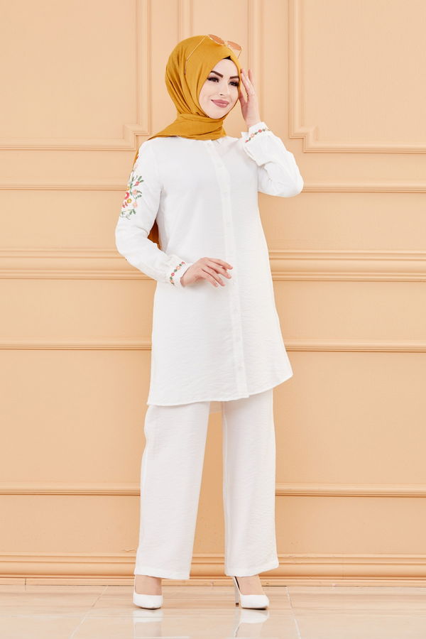TUNIK PANTOLON Beyaz - 3542
