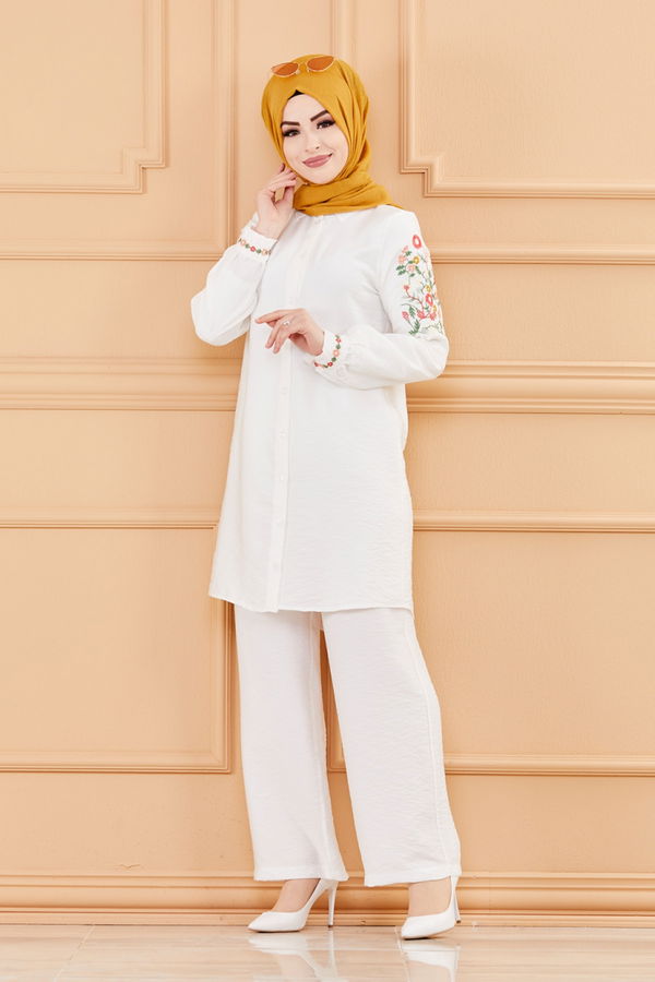 TUNIK PANTOLON Beyaz - 3542