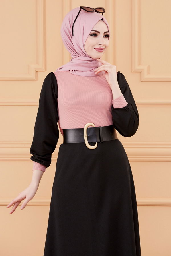 GARNILI ELBISE Pembe - 3508 PEMBE