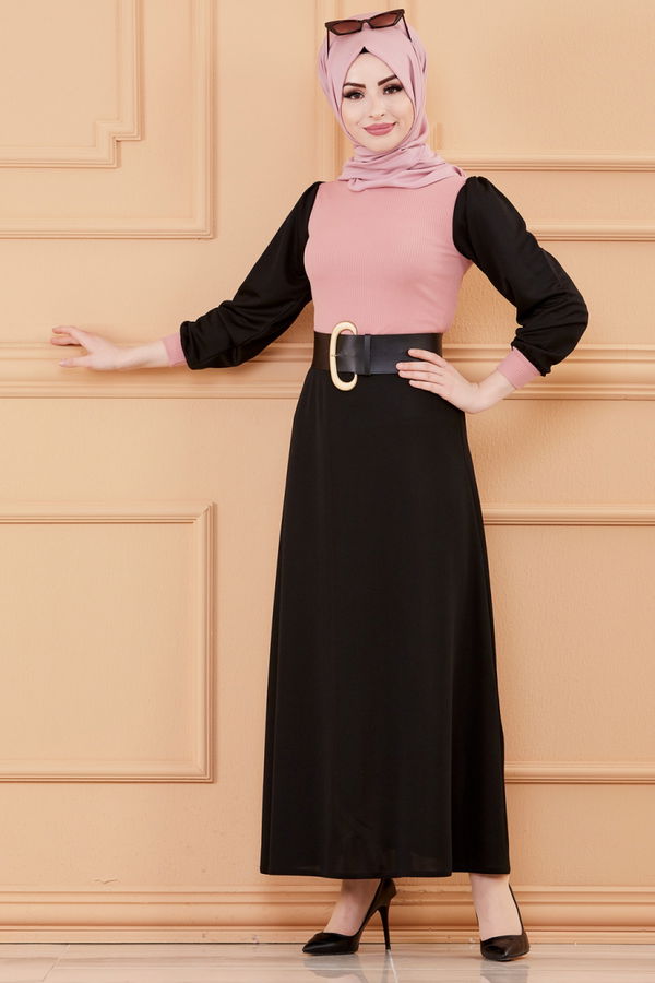GARNILI ELBISE Pembe - 3508 PEMBE