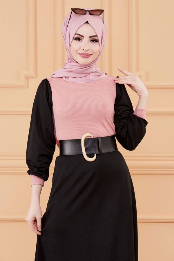 GARNILI ELBISE Pembe - 3508 PEMBE