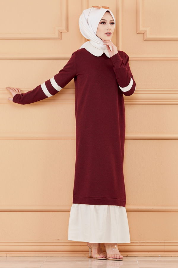 GARNILI ELBISE Bordo - 3080