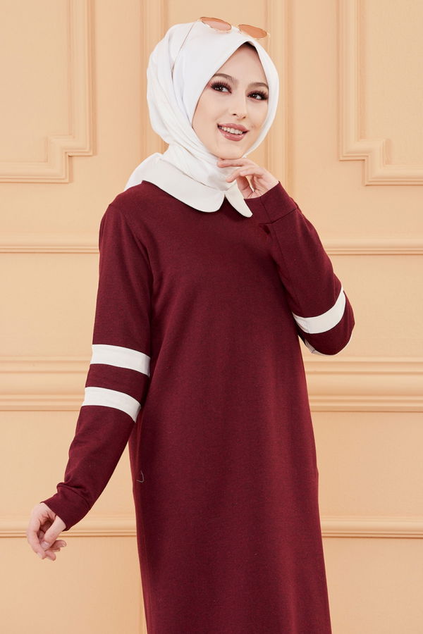 GARNILI ELBISE Bordo - 3080