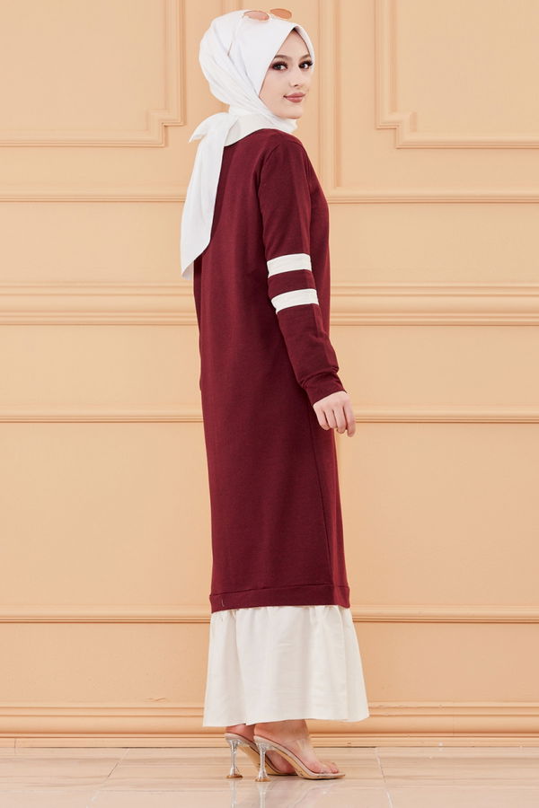 GARNILI ELBISE Bordo - 3080
