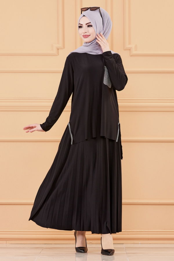 BLUZ ETEK Siyah - 20122 SİYAH