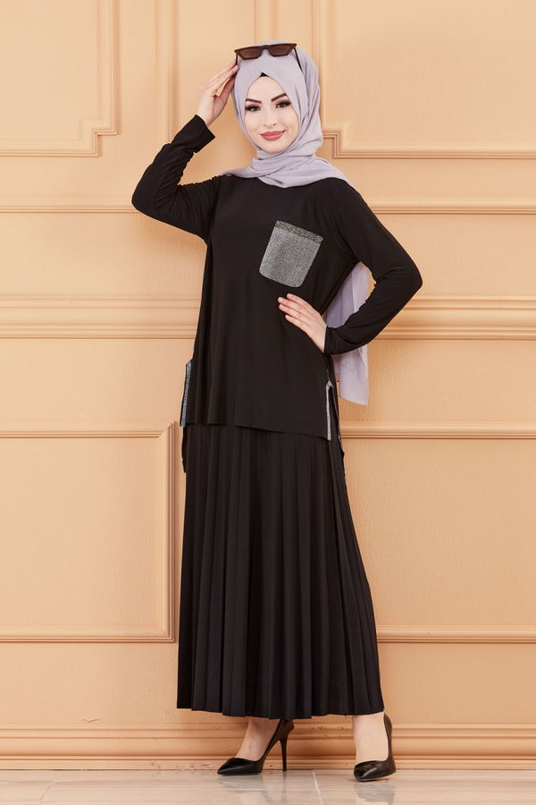 BLUZ ETEK Siyah - 20122 SİYAH