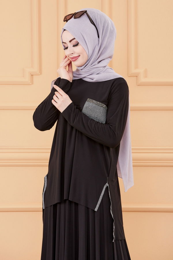 BLUZ ETEK Siyah - 20122 SİYAH