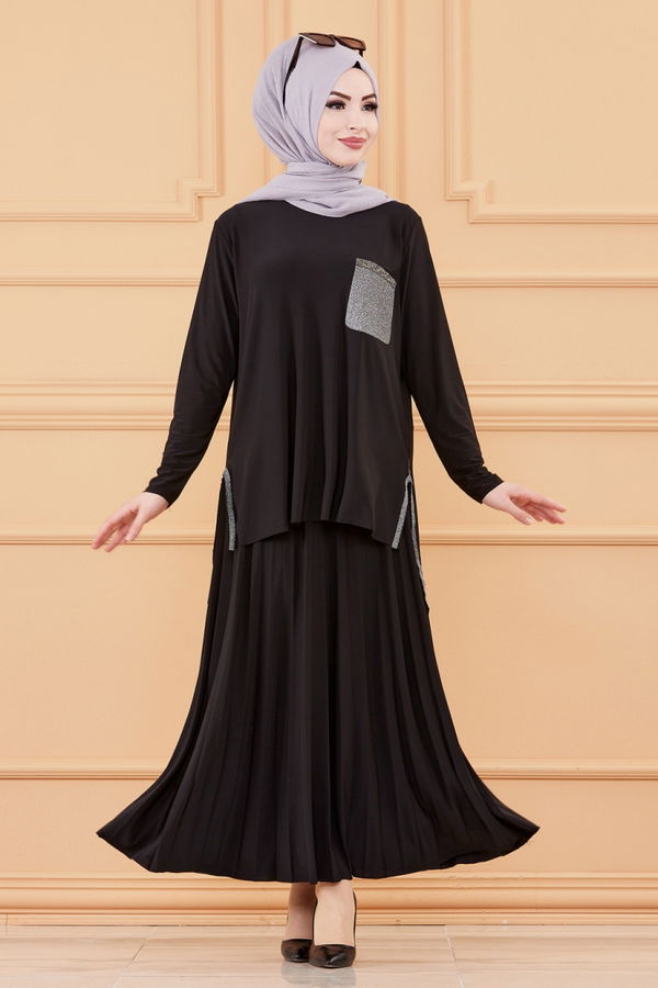 BLUZ ETEK Siyah - 20122 SİYAH