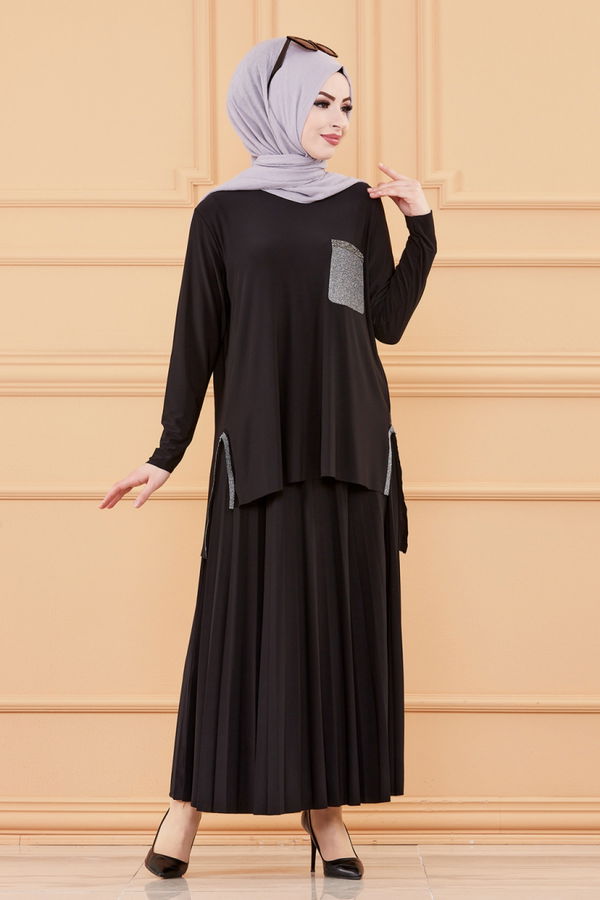 BLUZ ETEK Siyah - 20122 SİYAH