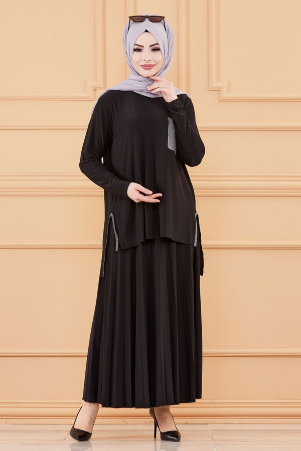 BLUZ ETEK Siyah - 20122 SİYAH