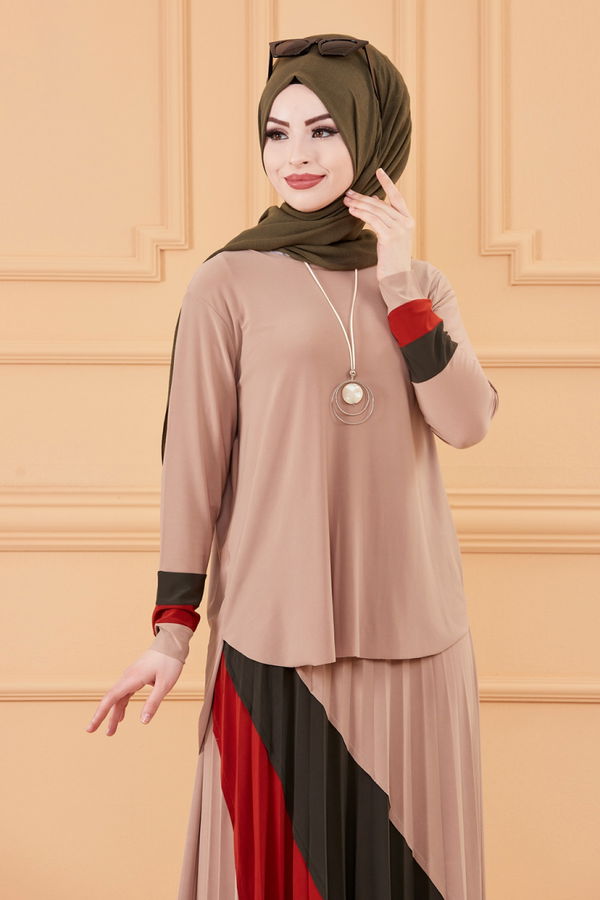 BLUZ ETEK Bej - 20121