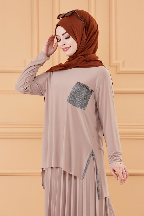 BLUZ ETEK Bej - 20122