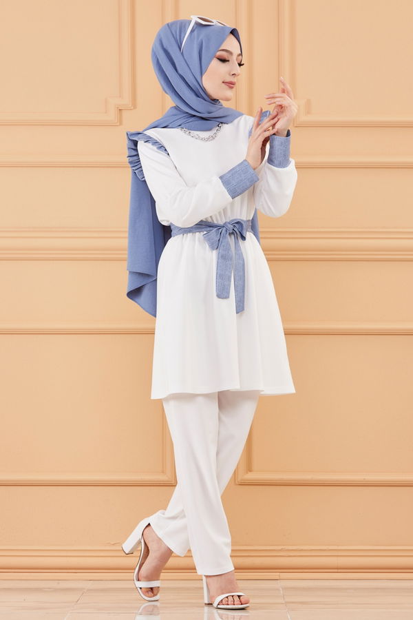 TUNIK PANTOLON Beyaz - 20128