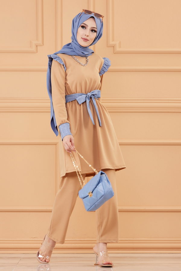 TUNIK PANTOLON Bej - 20128 BEJ