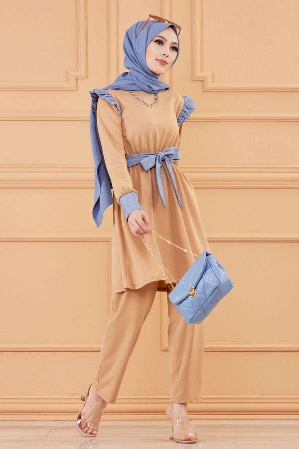 TUNIK PANTOLON Bej - 20128 BEJ