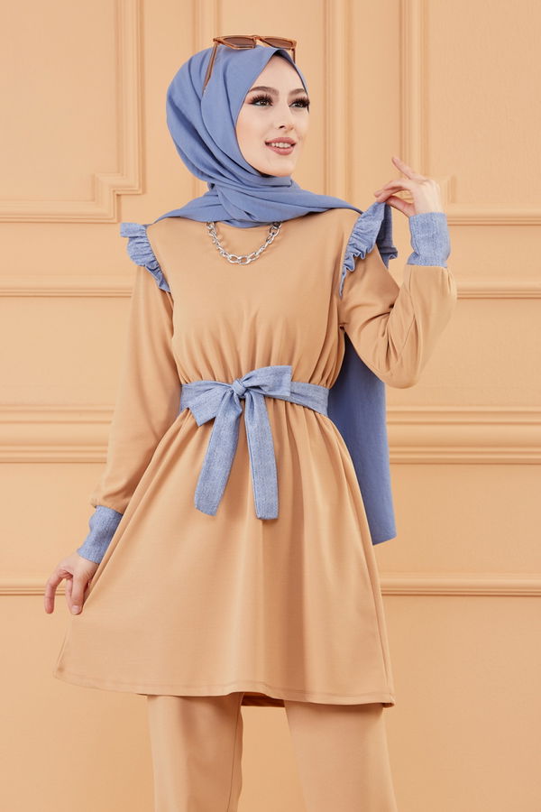TUNIK PANTOLON Bej - 20128 BEJ