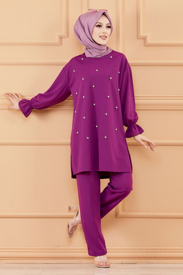 TUNIK PANTOLON Mor - 20125