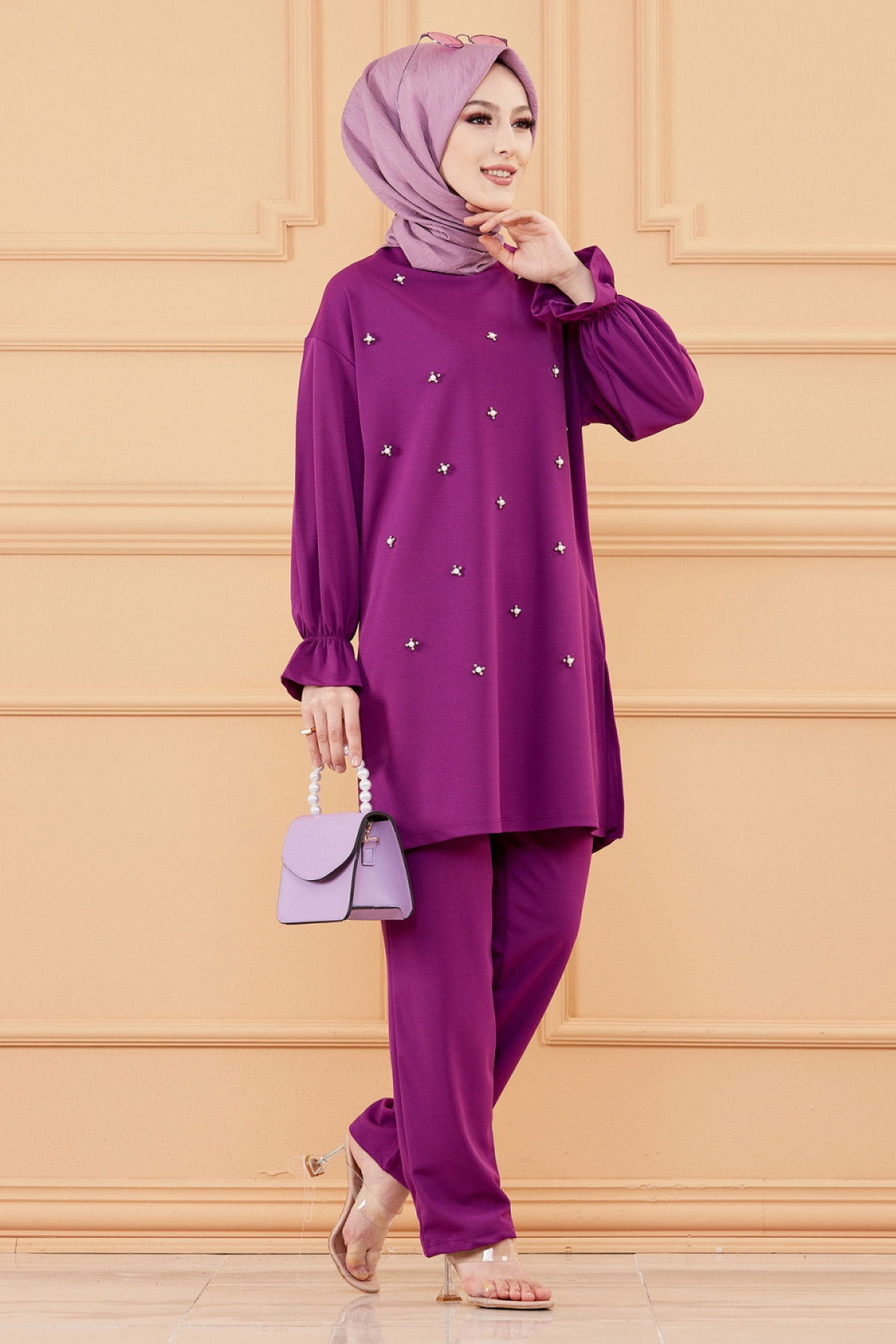 TUNIK PANTOLON Mor - 20125
