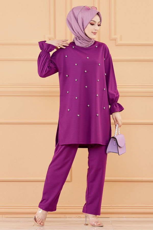 TUNIK PANTOLON Mor - 20125