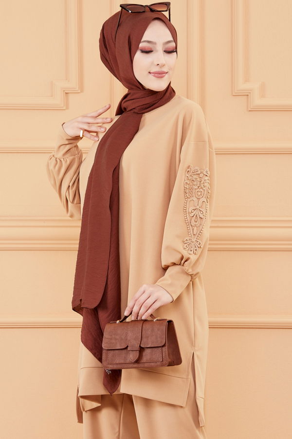 TUNIK PANTOLON Bej - 20129 BEJ