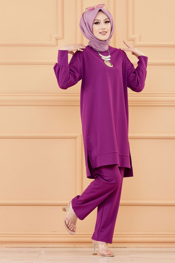 TUNIK PANTOLON Mor - 20129 MOR