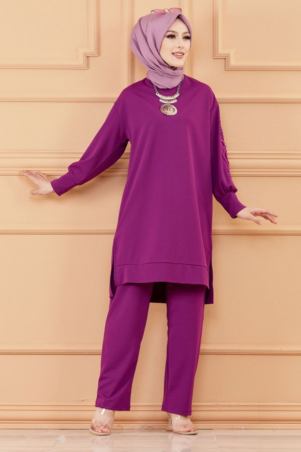 TUNIK PANTOLON Mor - 20129 MOR