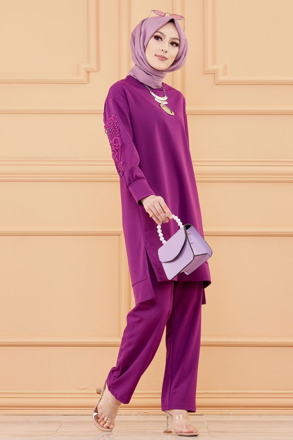 TUNIK PANTOLON Mor - 20129 MOR