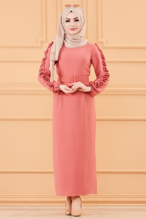 KOL DETAY.ELBISE Pembe - 20169