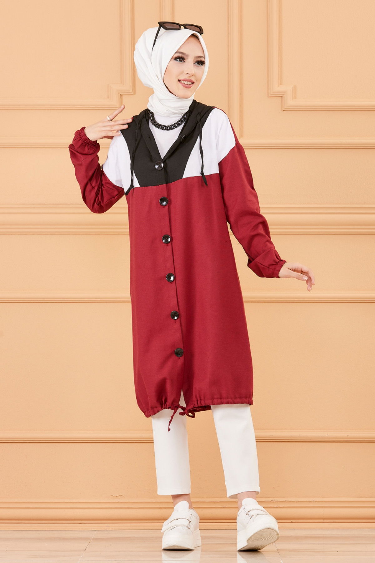 GARNILI TUNIK Bordo - 3583