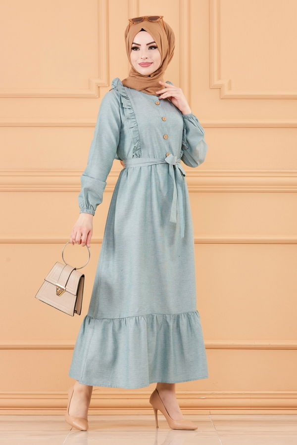 Elbise Yeşil - 3598 YEŞİL