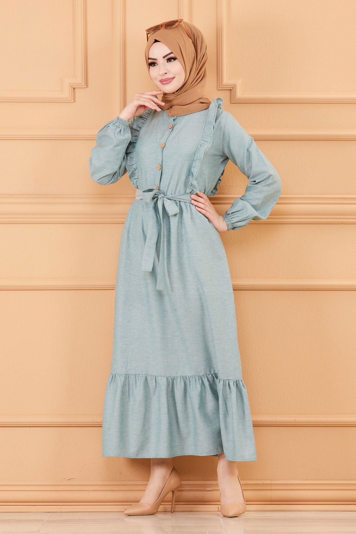 Elbise Yeşil - 3598 YEŞİL