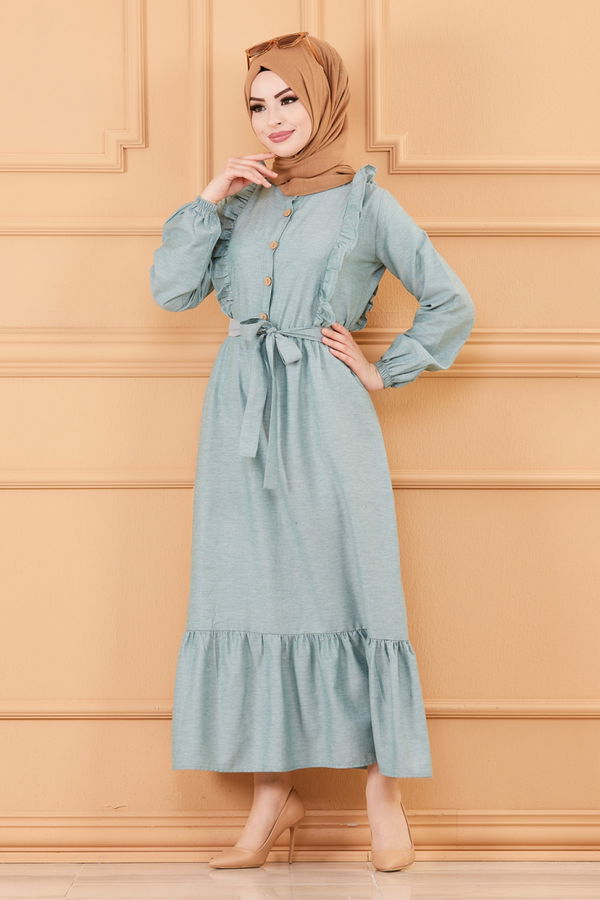 Elbise Yeşil - 3598 YEŞİL