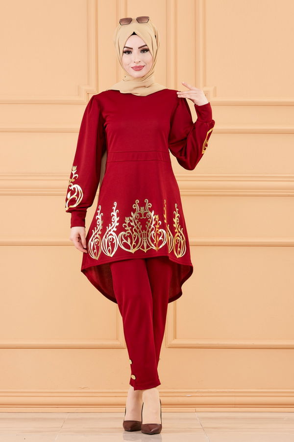 TUNIK PANTOLON Bordo - 3644
