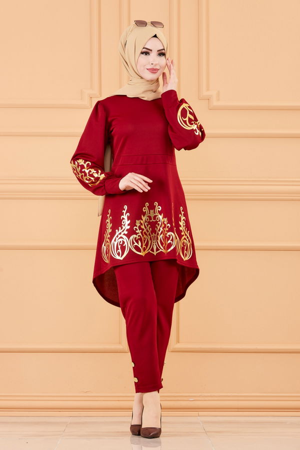 TUNIK PANTOLON Bordo - 3644