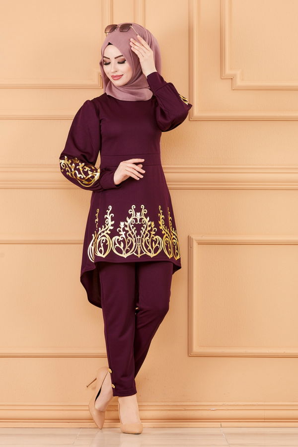 TUNIK PANTOLON Mürdüm - 3644 MÜRDÜM