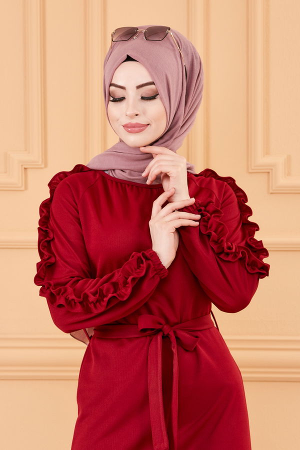 ELBISE Bordo - 3639