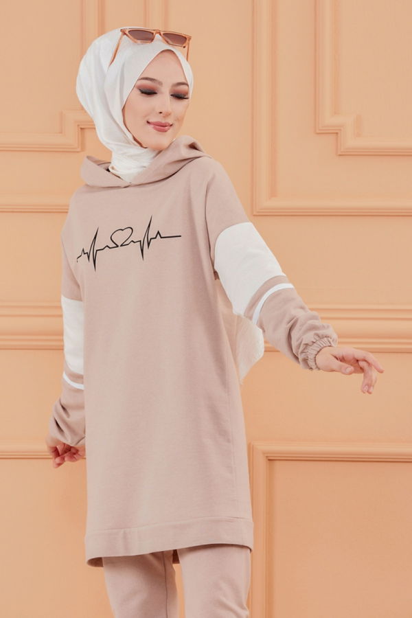Tunık Pantolon Bej - 3473