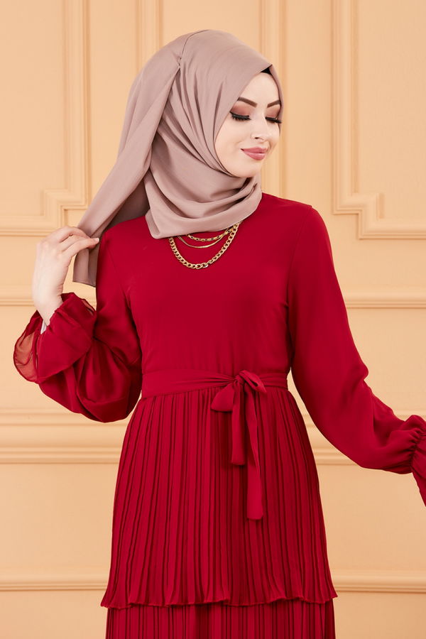 PILISELI ELBISE Bordo - 20269 BORDO