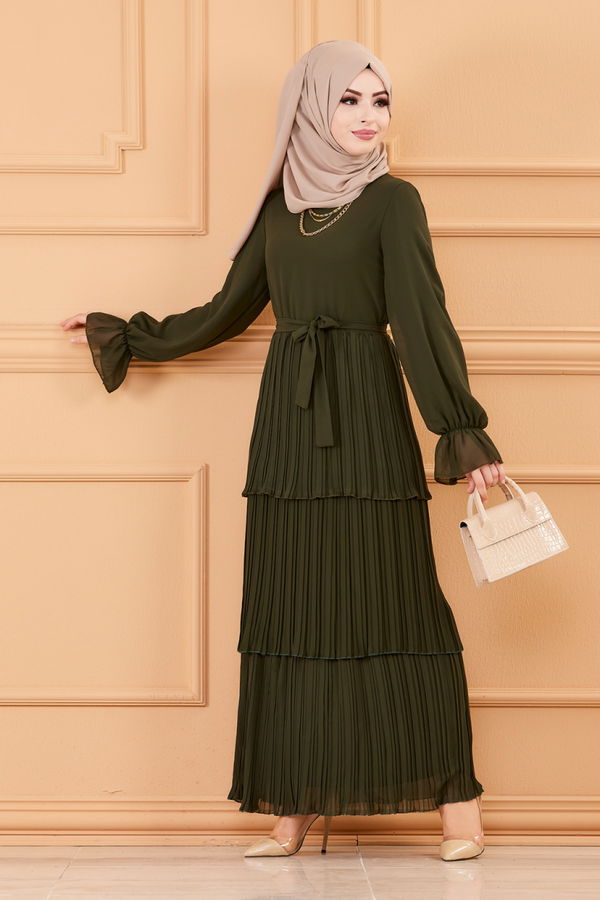 PILISELI ELBISE Haki - 20269 HAKİ