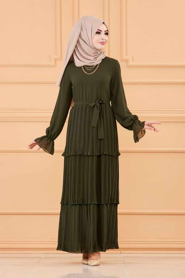 PILISELI ELBISE Haki - 20269 HAKİ