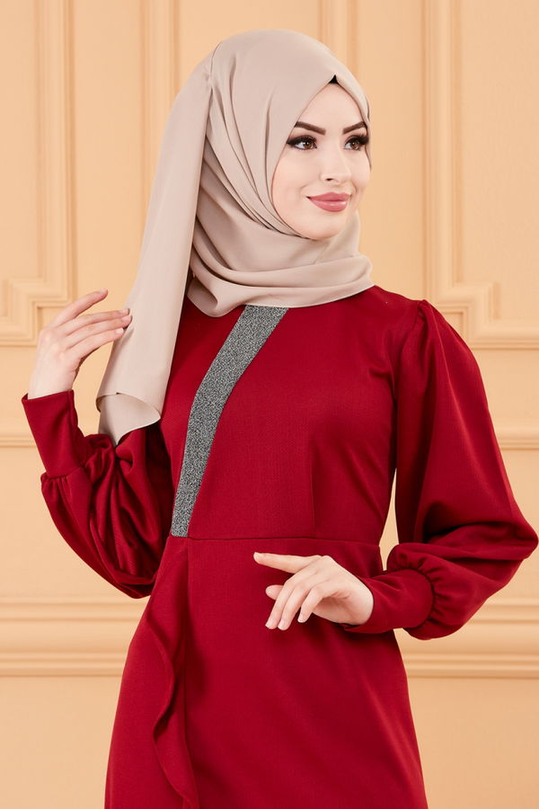 ELBISE Bordo - 3675 BORDO