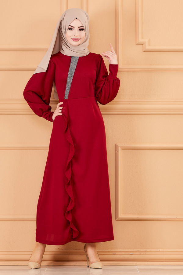 ELBISE Bordo - 3675 BORDO