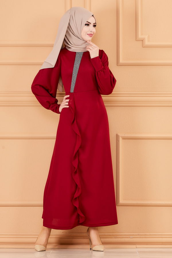 ELBISE Bordo - 3675 BORDO