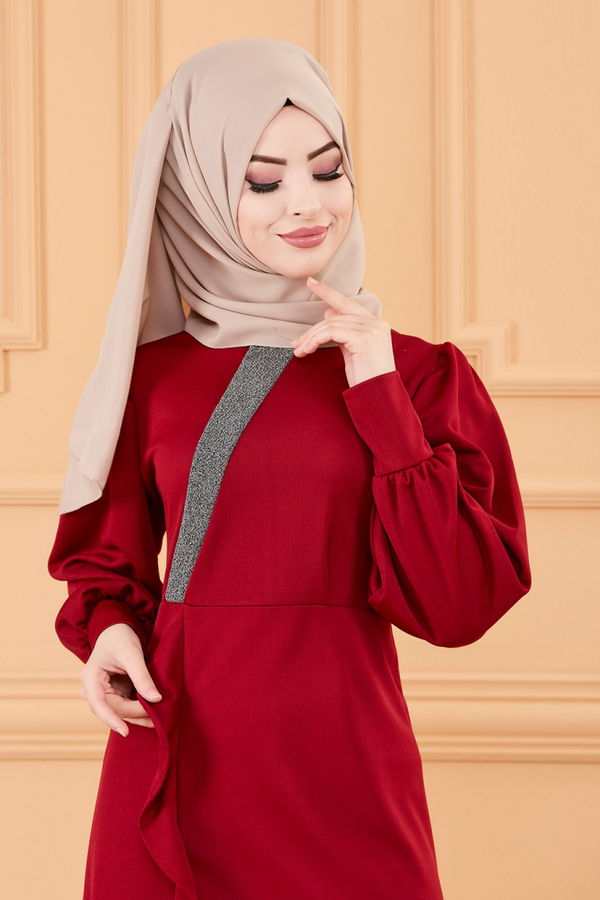ELBISE Bordo - 3675 BORDO