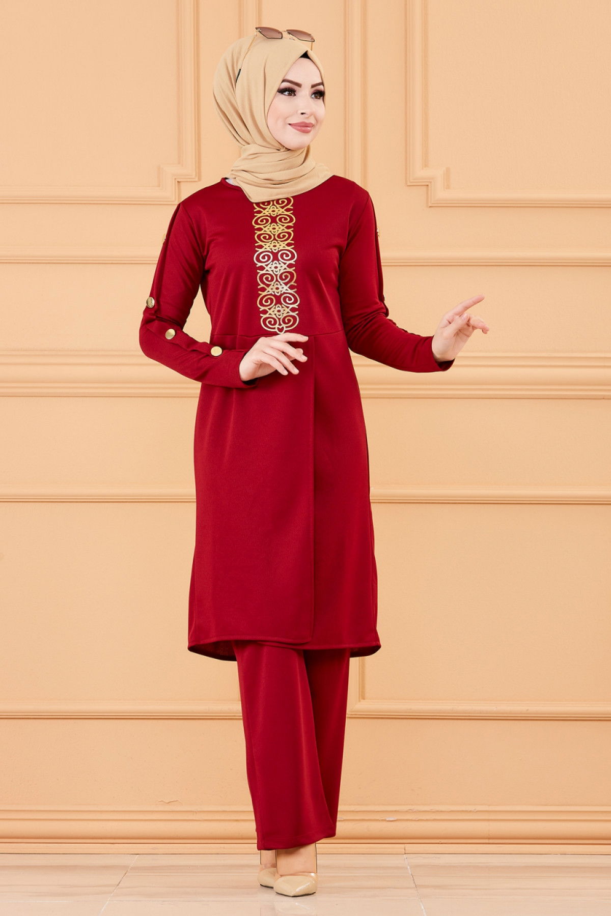 TUNIK PANTOLON Bordo - 3643 BORDO